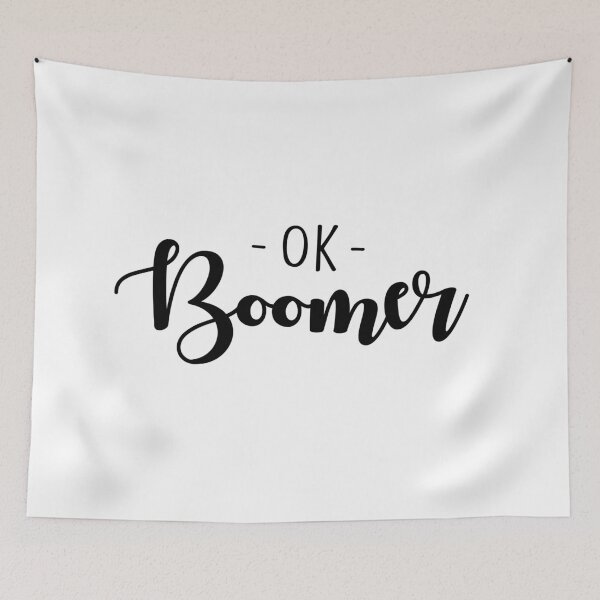 Item preview, OK BOOMER - black typography designed and sold by cameronbaba.