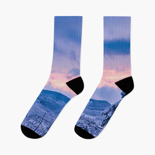 Item preview, Deep Powder Trees // Fire Orange and Blue Sunset in the Rockies designed and sold by catbyrdcolorado.
