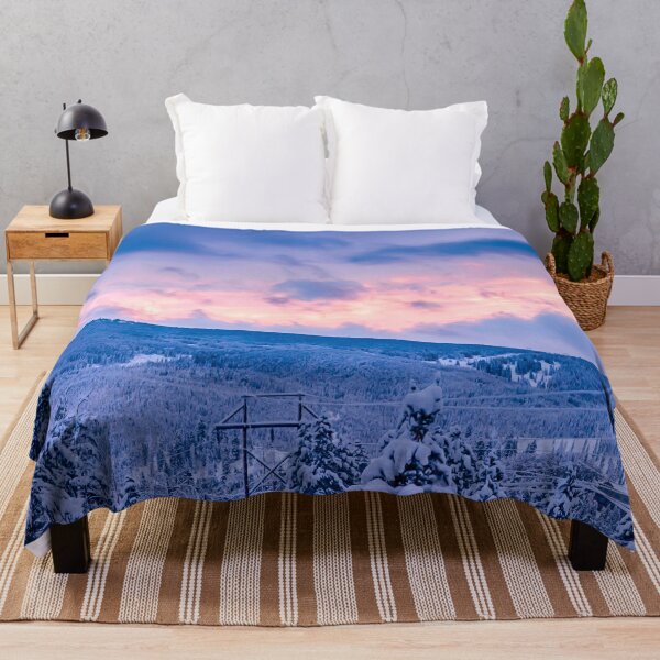 Item preview, Deep Powder Trees // Fire Orange and Blue Sunset in the Rockies designed and sold by catbyrdcolorado.
