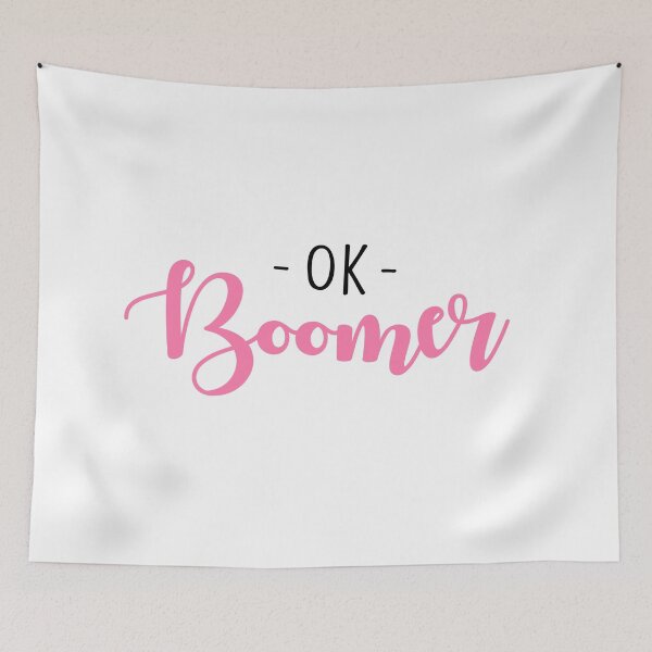 Item preview, OK BOOMER - pink typography designed and sold by cameronbaba.