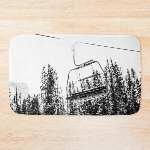 Item preview, Empty Skilift // Black and White Snowboarding Dreaming of Winter designed and sold by catbyrdcolorado.