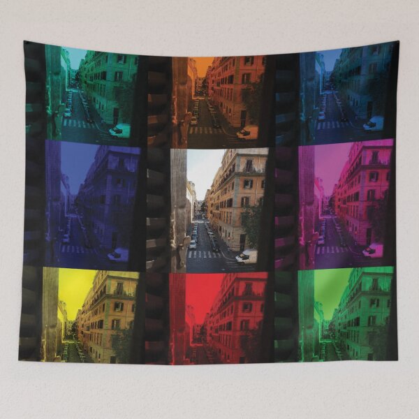 Item preview, Collage of an aesthetic picture of a street in Rome designed and sold by BlazeTA.