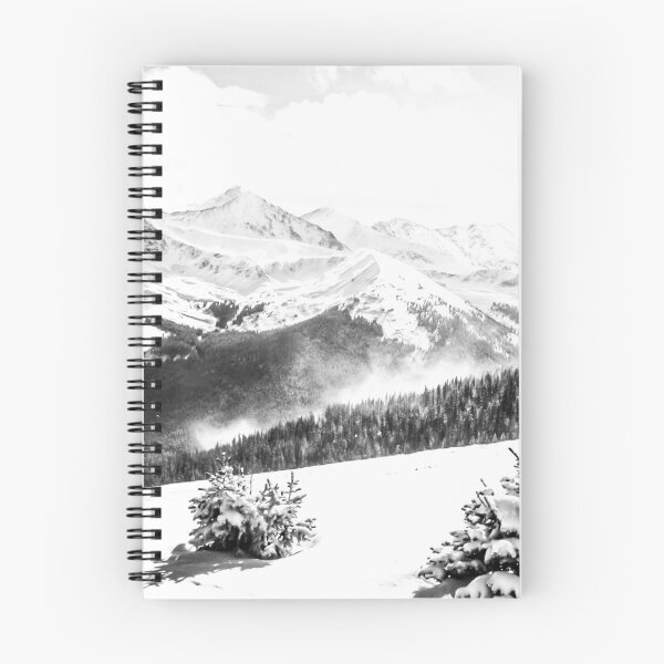Item preview, Fresh Snow Dust // Black and White Powder Day on the Mountain designed and sold by catbyrdcolorado.