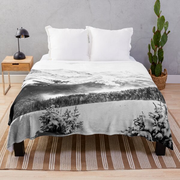 Item preview, Fresh Snow Dust // Black and White Powder Day on the Mountain designed and sold by catbyrdcolorado.
