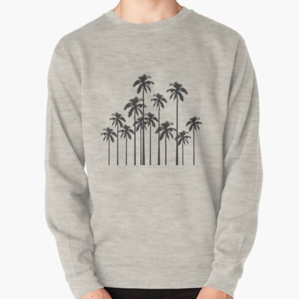 Exotische tropische Schwarzweiss-Palmen Pullover