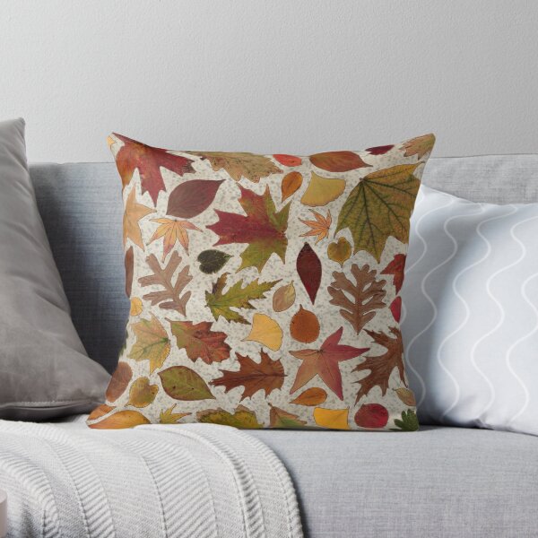 AutumnLeafSpeckle Throw Pillow