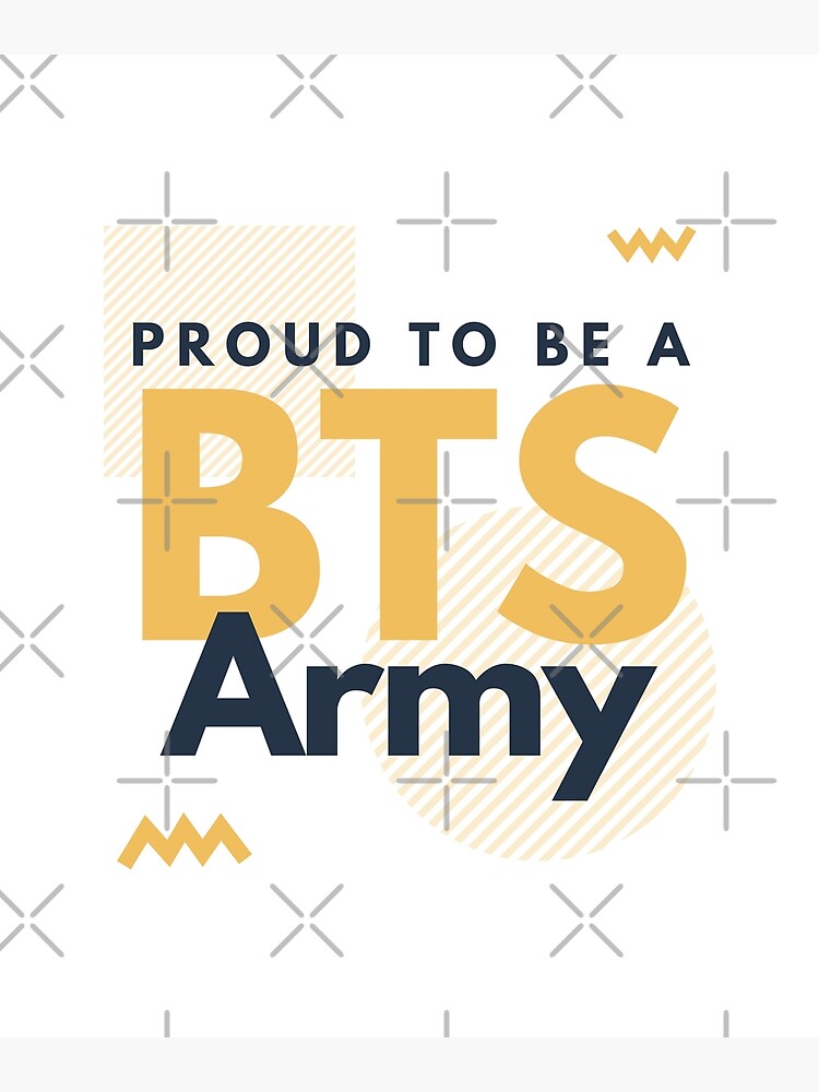 Proud to be a BTS Army Postcard for Sale by TextyQuotes