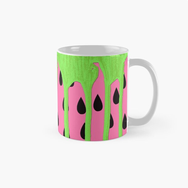 Aperçu de l'œuvre Funky Watermelon Neon Green Paint Drips créée et vendue par Blkstrawberry.