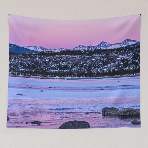 Item preview, Pink Alaskan Sunset // Fresh Lake Water Reflection of the Colorful Sky designed and sold by catbyrdcolorado.