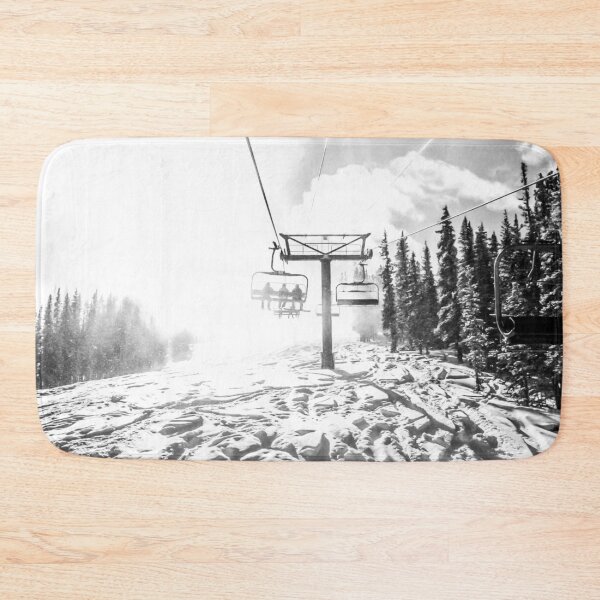 Item preview, Powder on the Hill // Black and White Skilift Shot on a Deep Snowday designed and sold by catbyrdcolorado.