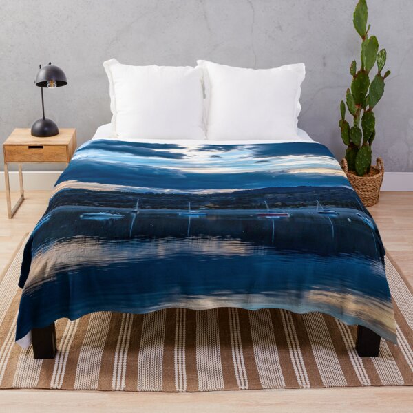 Item preview, Sailboat Skyline // Dark Evening Blue Light on the Lake in the Alpine designed and sold by catbyrdcolorado.