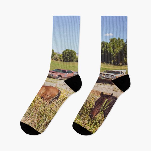 Item preview, So Many Horses // Beautiful Wildhorses and Three Rusty Cars designed and sold by catbyrdcolorado.