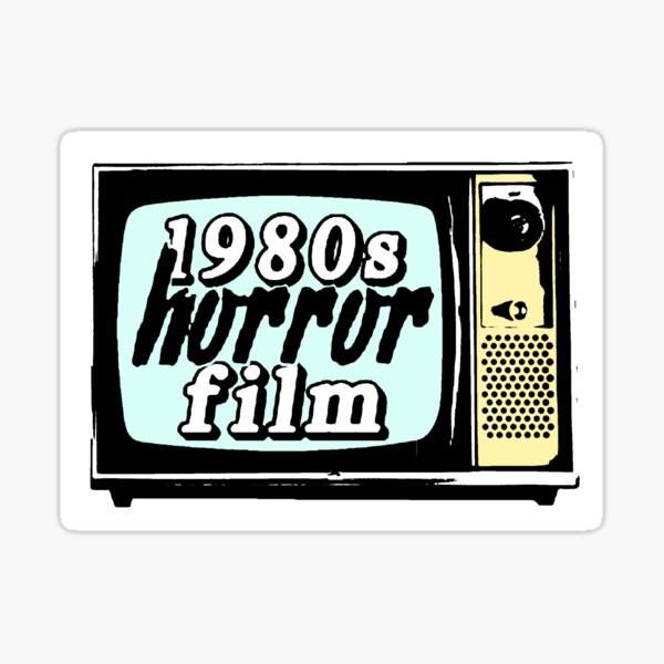 wallows 1980's horror film Glossy Sticker