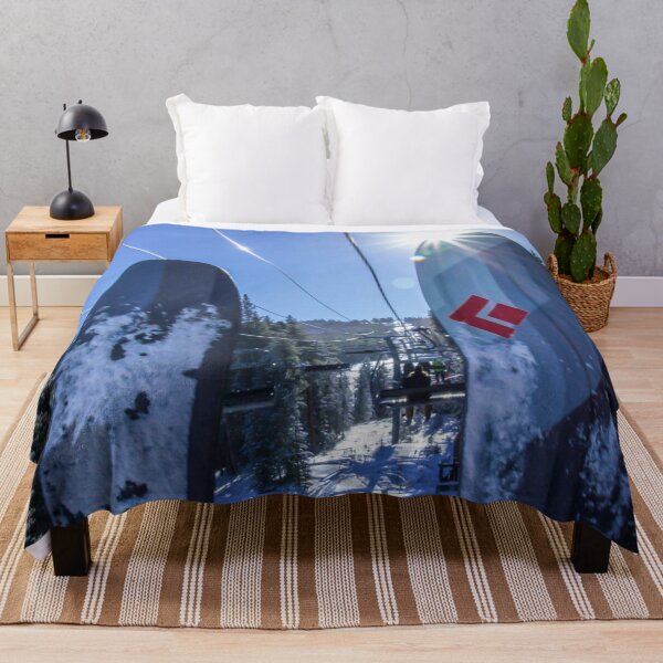Item preview, Tips Up // Skilift Riding Blue Mountain and Sky Crisp Snowy Day designed and sold by catbyrdcolorado.