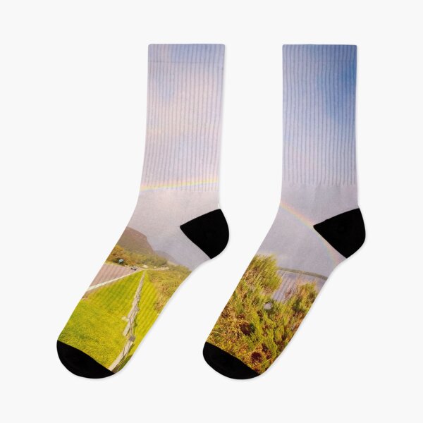 Item preview, Double Rainbow over Golspie Beach and Ben Bhraggie designed and sold by Yannik Hay.