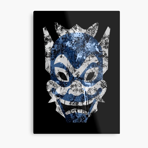 Blue Spirit Splatter Metal Print
