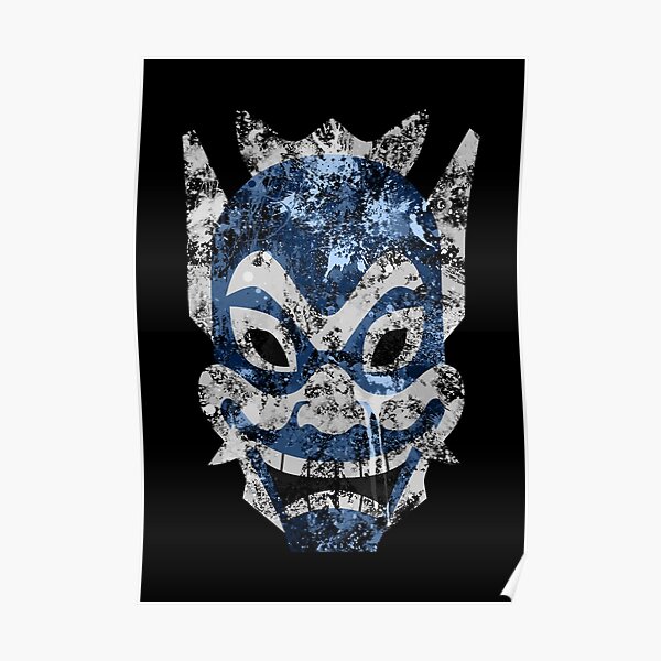 Blue Spirit Splatter Poster