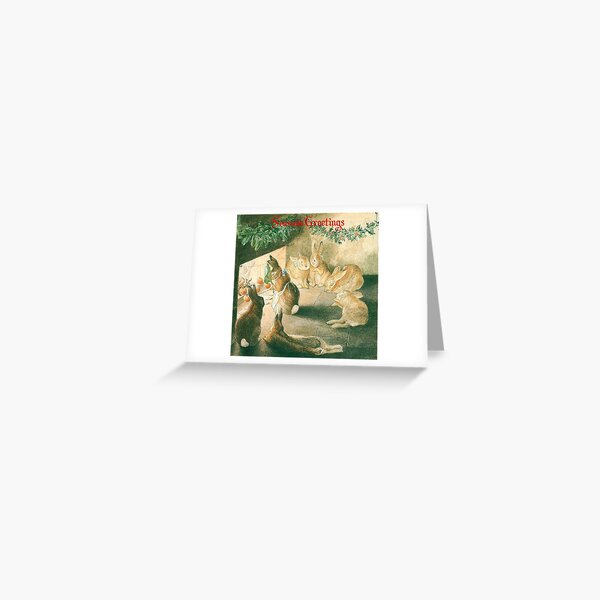 Item preview, Christmas Rabbit Family Roasting Apples - Beatrix Potter designed and sold by forgottenbeauty.