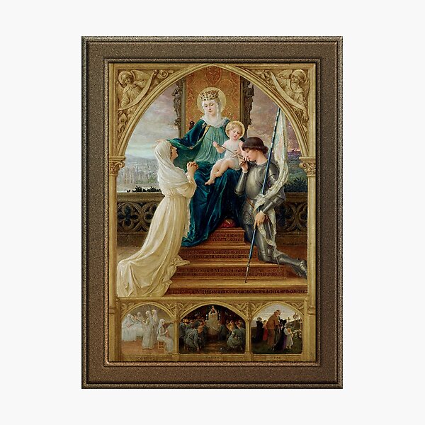 Item preview, Madonna and Child Seated Between St. Genevieve and Joan Of Arc by Élisabeth Sonrel designed and sold by Xzendor7 Digital Art Creations.