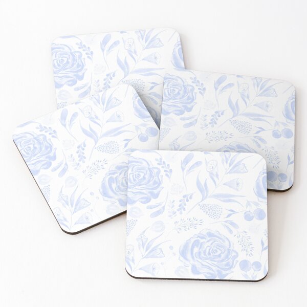 Item preview, Blue Watercolor Floral Roses designed and sold by VintageStyle.