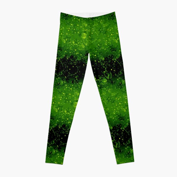 green shimmer leggings