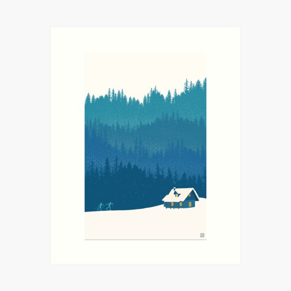 Item preview, nordic ski winter wonderland scene designed and sold by SFDesignstudio.