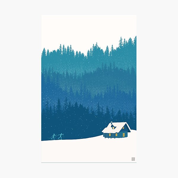 Item preview, nordic ski winter wonderland scene designed and sold by SFDesignstudio.