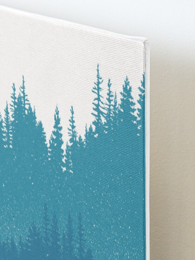 Alternate view of nordic ski winter wonderland scene Mounted Print