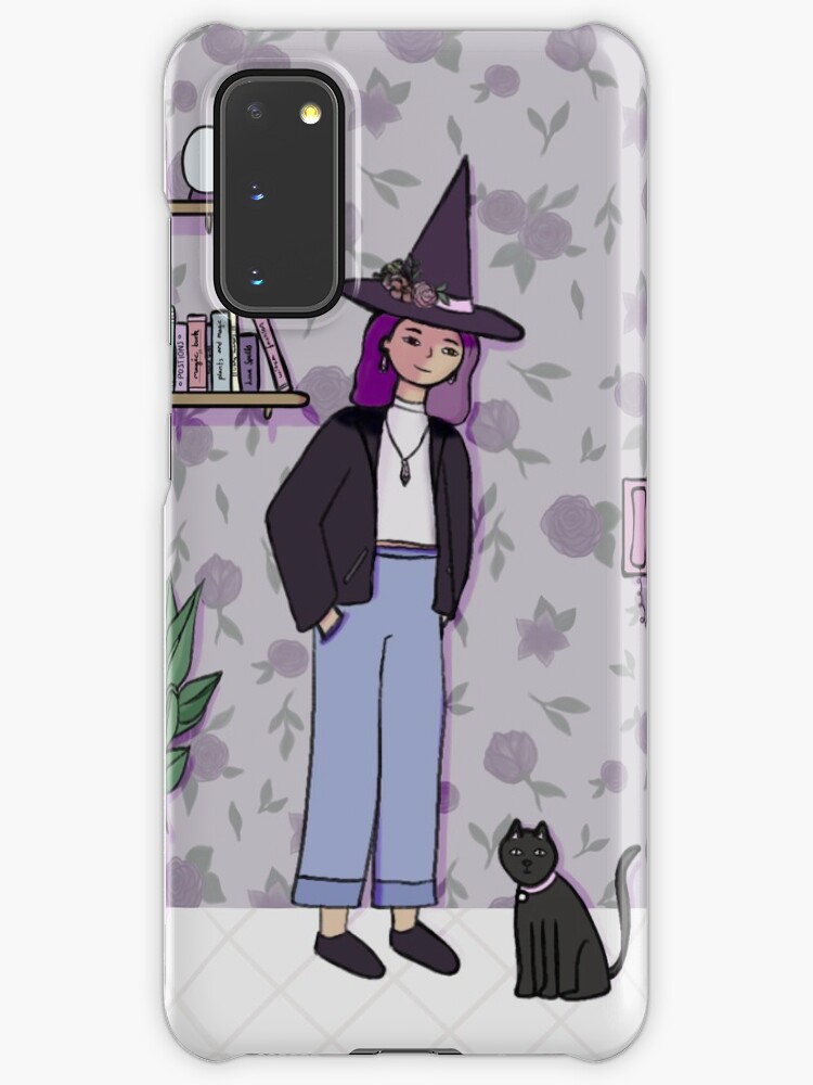 Witch Purple Digital Art Plant Urban Aesthetic Cat Room Halloween Case Skin For Samsung Galaxy By Sarsivan Redbubble