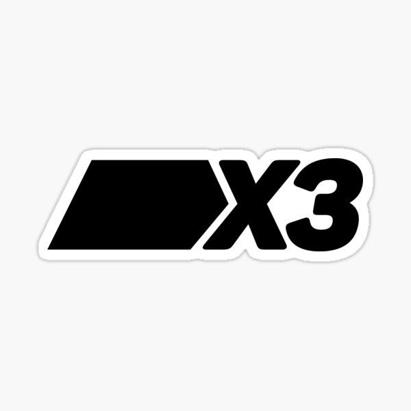 X3 Bar [REVERSE] Sticker for Sale by Jordyx3