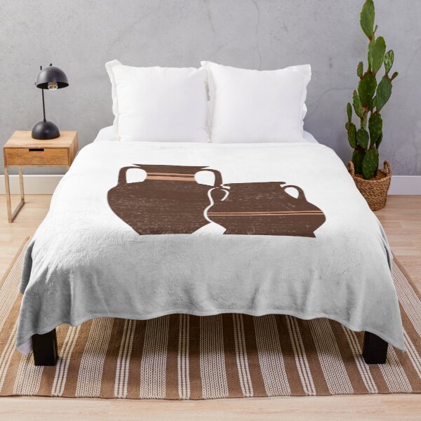 Artikelvorschau, Minimale abstrakte griechische Töpfe 21 - Amphoren - Terrakotta-Serie - moderne, zeitgenössische Print - braun entworfen und verkauft von Studio Grafiikka.