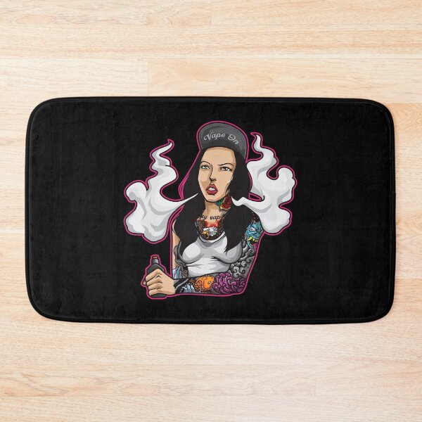 Item preview, Vape Queen Illustration | Tattooed Women Vaping designed and sold by anziehend.