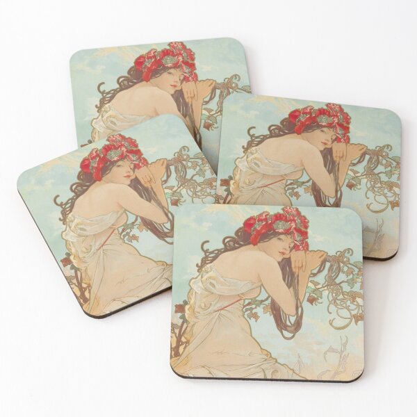 Item preview, Summer, Mucha designed and sold by immortalpeaches.