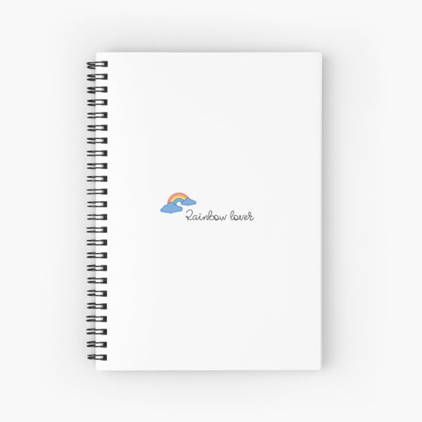 Cute girl rainbow lover design Spiral Notebook