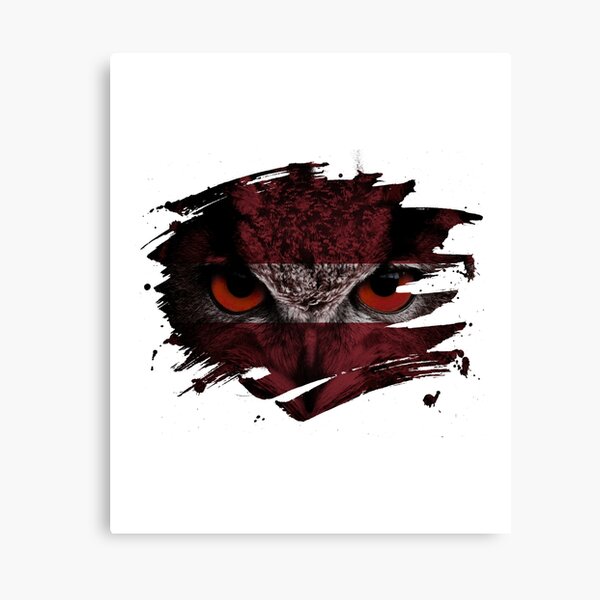Item preview, Latvia Flag and Menacing Owl designed and sold by ockshirts.