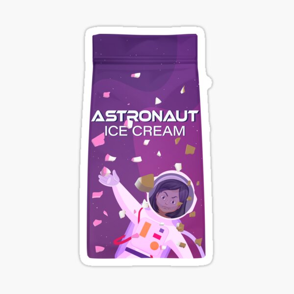 Astronaut Ice Cream Sticker