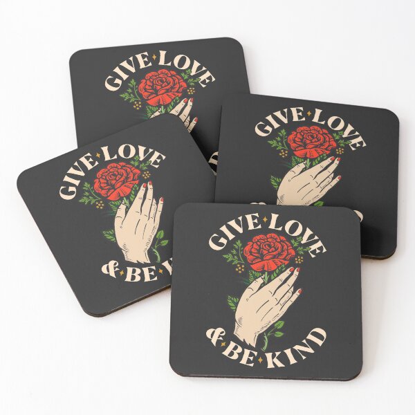 Item preview, Give Love & Be Kind (Black Version) designed and sold by TheLoveShop.