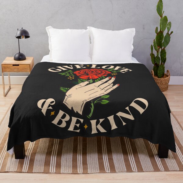 Item preview, Give Love & Be Kind (Black Version) designed and sold by TheLoveShop.