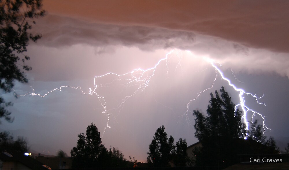 "Colorado Lightning Storm 2 Colorado Springs" by Cari Graves Redbubble
