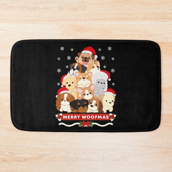 Item preview, Merry Woofmas Christmas Dog Pile Xmas Tree designed and sold by cartoonice.