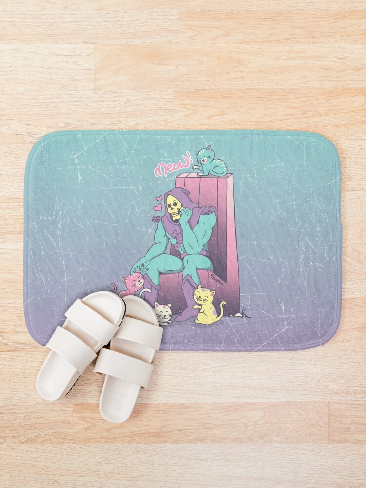 Alternate view of Skelemeow! Bath Mat