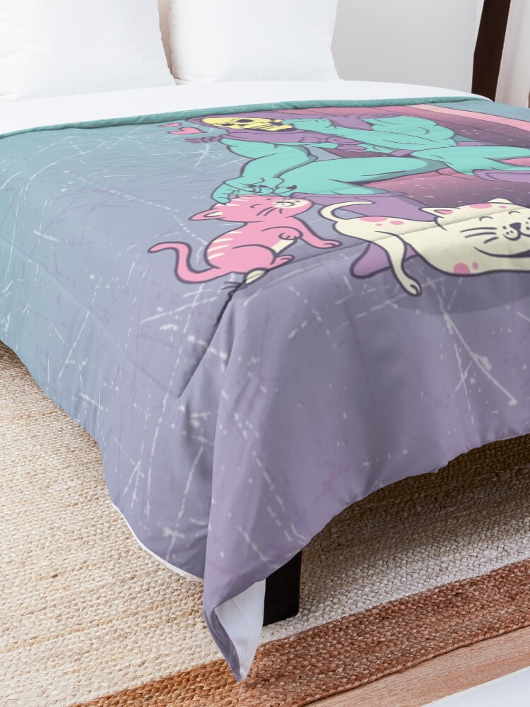 Alternate view of Skelemeow! Comforter