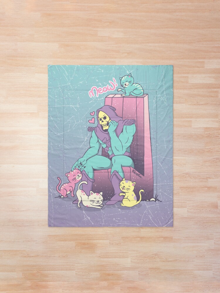 Alternate view of Skelemeow! Comforter