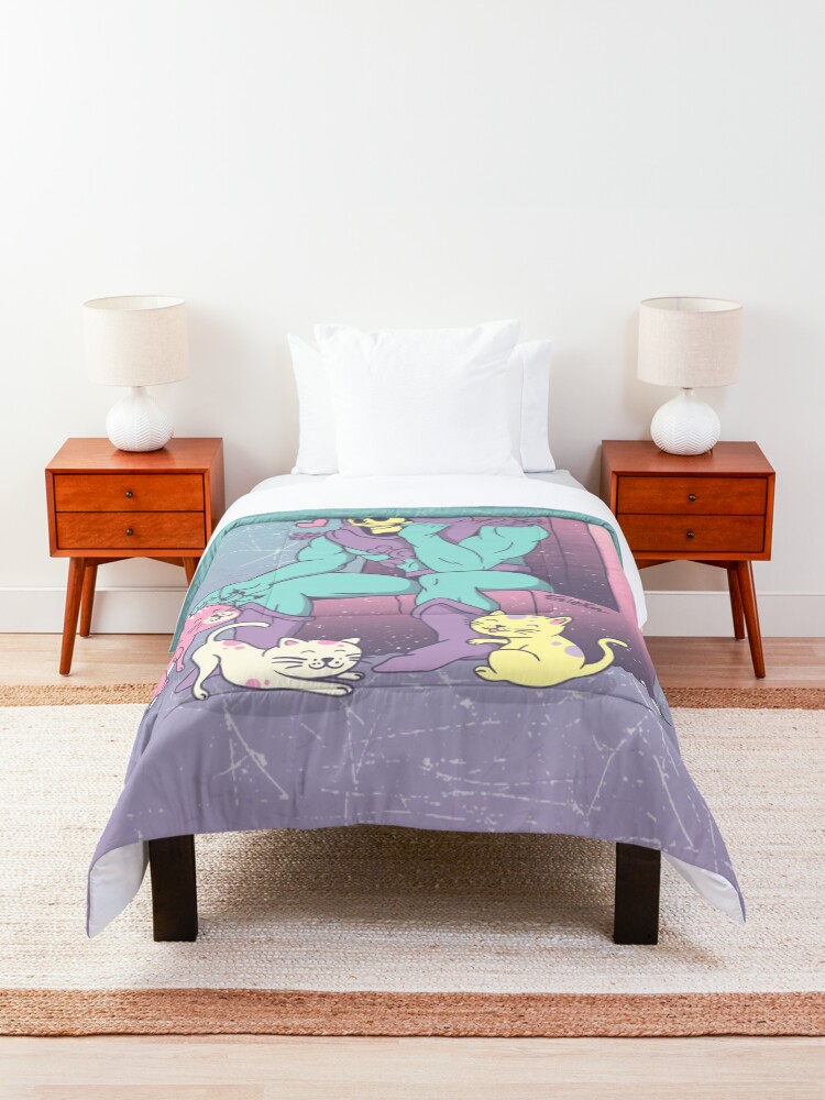 Alternate view of Skelemeow! Comforter