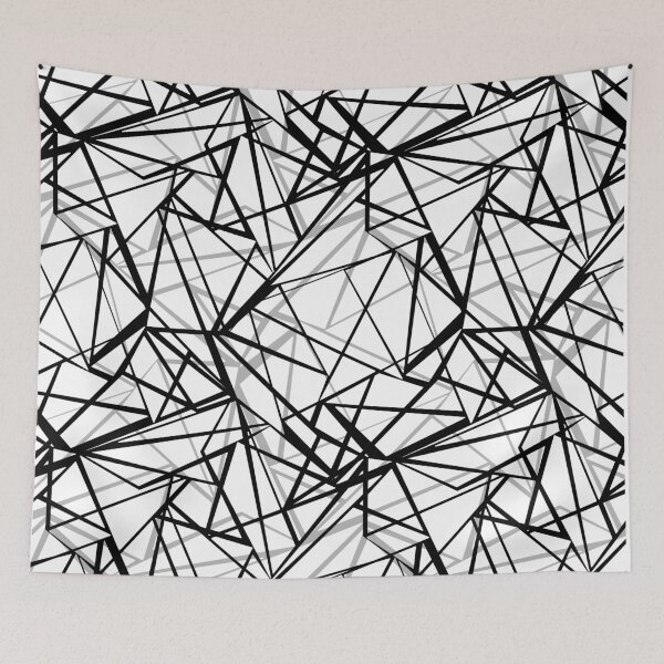 Item preview, Black and white abstract geometric pattern . designed and sold by fuzzyfox.