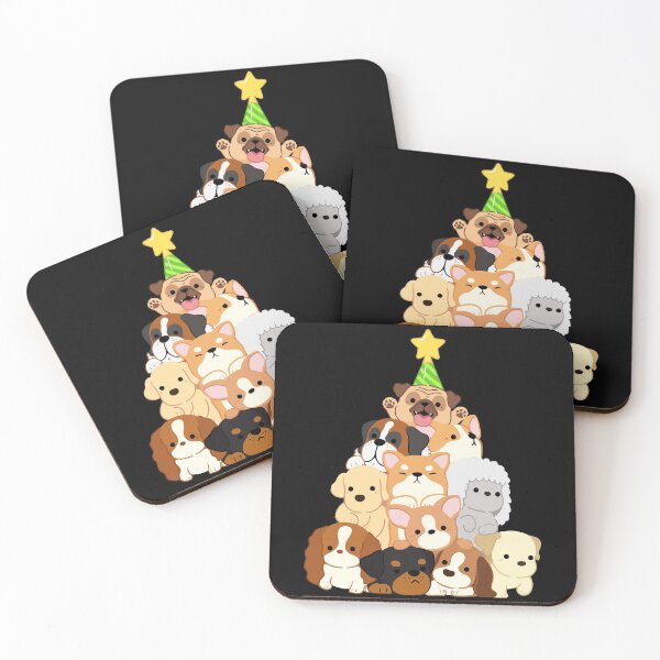 Item preview, Merry Christmas Dog  Tree designed and sold by cartoonice.