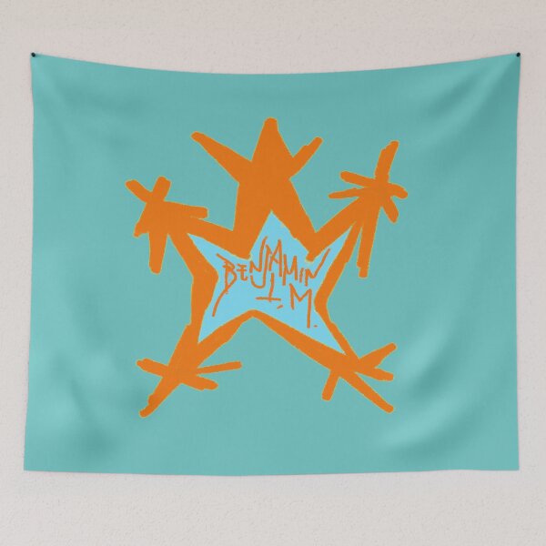 Item preview, Blue Star Orange Stars designed and sold by Benjamin L.M..