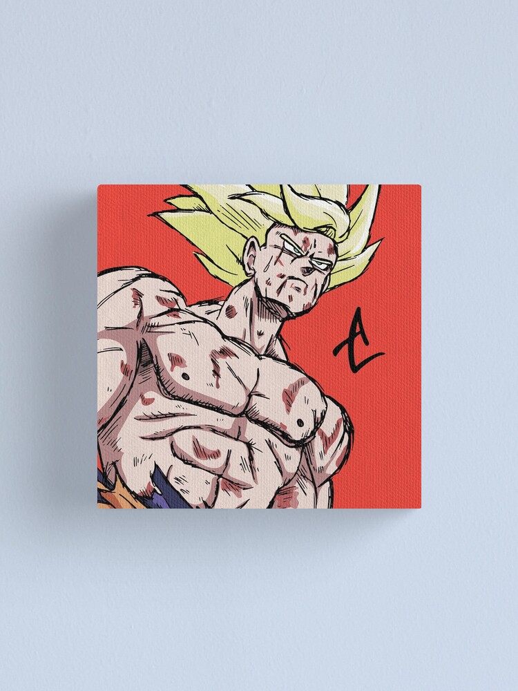 Super Saiyan Goku Dragon Ball Z Canvas Print By Adamlockier Redbubble