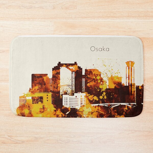 Item preview, Osaka Japan Red Yellow Skyline designed and sold by DimDom.