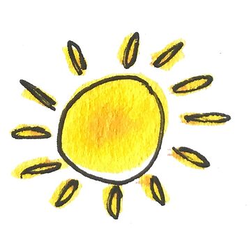 An Illustration Of A Typical Drawn Yellow Sun Stock Photo, Picture and  Royalty Free Image. Image 123433577.